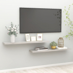 Seinariiulid 2 tk, betoonhall, 120 x 23,5 x 3,8 cm mdf