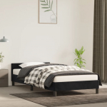 Voodiraam ilma madratsita, must, 80x200 cm, samet