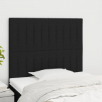Voodipeatsid 2 tk, must, 90x5x78/88 cm, kangas