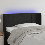 LED-voodipeats, must, 93x16x78/88 cm, samet