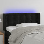 LED-voodipeats, must, 103x16x78/88 cm, samet