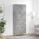 K&otilde;rge kapp, betoonhall, 69,5 x 34 x 180 cm,tehispuit
