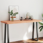 Lauaplaat, helepruun, 140 x 60 x (2-6) cm, t&ouml;&ouml;deldud t&auml;ispuit