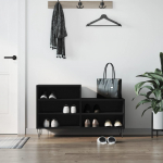 Jalatsikapp, must, 102 x 36 x 60 cm, tehispuit