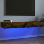 Telerialused LED-tuledega 2 tk, suitsutatud tamm, 60x35x15,5 cm