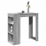 Baarilaud riiulitega, hall sonoma, 102x50x103,5 cm tehispuit