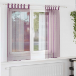 Aasadega voilee kardinad 2 tk, lillad, 140 x 175 cm