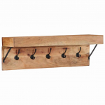 Riidepuu riiuliga pruun 73 x 19 x 23 cm akaatsiapuit