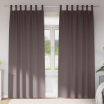 Kardinad r&otilde;ngastega 2 tk tume pruun 260 x 140 cm pol&uuml;ester