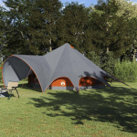 Teepee telk 9-kohaline Hall ja oranž 502 x 502 x 297 cm