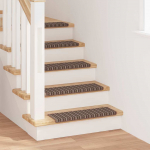 Iseliimuvad treppimatid triibuline 15 tk pruun 65 x 21 x 4 cm