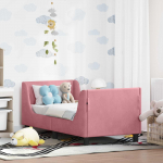 Kuni 3-aastase Voodiraam koos peatoega Roosa 70 x 140 cm Samet