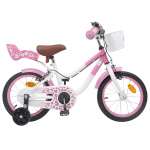 Laste Bike Treeningratastega 14 Tolli 3-5 Aastat Hele roosa