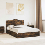 Laos voodi peaga Suitsetatud tamm 160 x 200 cm Tehispuit