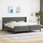 Voodiraam madratsiga Tumehall 200 x 200 cm Samet