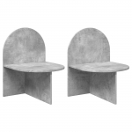 &Ouml;&ouml;kapp 2 pcs Betoonhall 48 x 49 x 65 cm T&ouml;&ouml;deldud puit