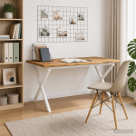 Elusa servaga eine laud 160 x 80 x 75 cm Tugev akatsiapuu Valge