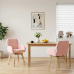 P&ouml;&ouml;rlevad Toiduainete Toolid 2 pcs Boucl&eacute; Roosa 54 x 58 x 87 cm