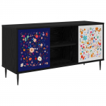 Telerikapp MAINZ 102 x 33 x 51 cm Must tamm Tehispuit