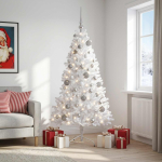 Kunstkuusk koos j&otilde;ulukuuliga 210 cm 300 LED-i Soe valge