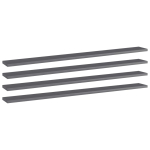 Riiuliplaadid 4 tk, hall, 100 x 10 x 1,5 cm, puitlaastplaat