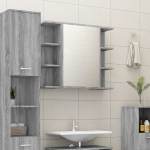 Vannitoakapp, hall sonoma tamm, 80x20,5x64 cm, tehispuit