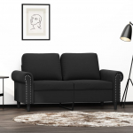 2-kohaline diivan, must, 120 cm, samet