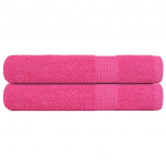R&auml;tikud 2 tk, roosa, 100x200 cm, 360 gsm, 100% puuvill