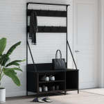 Riidenagi koos kingariiuliga, must, 100 x 41 x 184 cm
