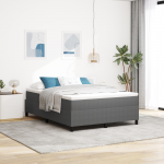Box spring voodi helehall 140x200 cm corduroy kangas