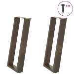 KONSOOLLAUA JALAD U-KUJULISED, 2 TK, NATURAALNE TERAS, 28 X (72&ndash;73) CM, TERAS