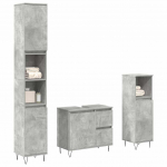 3-osaline vannitoa m&ouml;&ouml;blikomplekt, betoonhall, tehispuit