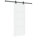 Liuguks koos tarvikute komplektiga valge 86x211 cm massiivne puu m&auml;nnipuu