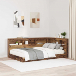 Riiulitega voodipeats vana puit 120 cm tehispuit
