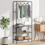 Riidepuu riiuliga sonoma tamm 77 x 30 x 171 cm tehispuit