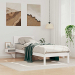 Voodiraam peatsiga Valge 75 x 190 cm Tahke m&auml;nd
