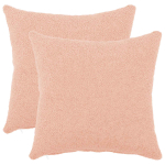 Diivanipadi 2 tk HEERLEN roosa 50 x 50 cm boucl&eacute;