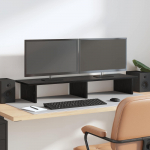 Monitori alus Must tamm 100 x 27 x 15 cm Tehispuit