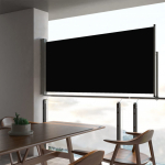 Lahtit&otilde;mmatav terrassi k&uuml;lgsein, 60 x 300 cm, must