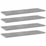Riiuliplaadid 4 tk, betoonhall, 60x20x1,5 cm, puitlaastplaat