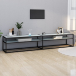 Telerialus, valge marmor, 220 x 40 x 40,5 cm, karastatud klaas