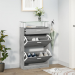 Jalatsikapp, hall sonoma tamm, 63 x 24 x 104 cm, tehispuit