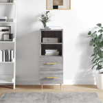 Puhvetkapp, hall sonoma tamm, 34,5x34x90 cm, tehispuit