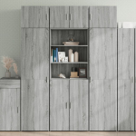Hoiukapp, hall sonoma tamm, 70 x 42,5 x 225 cm tehispuit