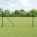 Aed koos postidega roheline 1.4 x 10 m pvc kaetud teras