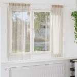 Voile kardin 2 tk liivakarva 175 x 140 cm pol&uuml;ester