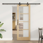 Liuguks pruun 73.5 x 198.5 cm puit ja metall