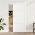 Liuguks koos tarvikute komplektiga valge 93x211 cm massiivne m&auml;nnipuit