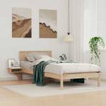 Voodiraam peatsiga Pruun 90 x 200 cm Tahke m&auml;nd