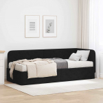 Nurga voodiraam Must 80 x 200 cm kangas